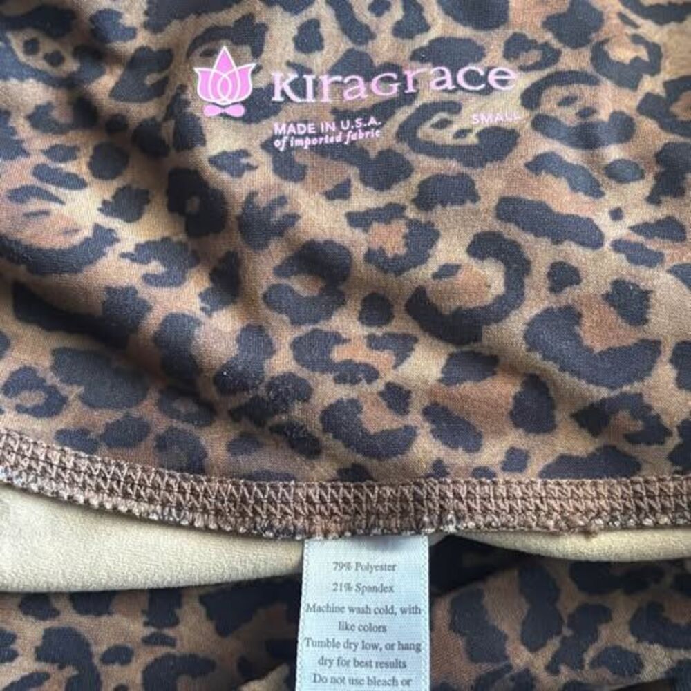 Cheetah Animal Print Kira Grace Leggings Sports Bra Workout Set Small S - Picture 4 of 5